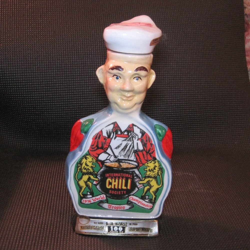 Vintage JIM BEAM Empty Decanter International Chili Society